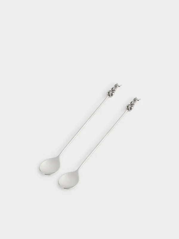 Десерт қасық, 20 см, 2 дана, болат, Қоян, Rabbit silver, image-1