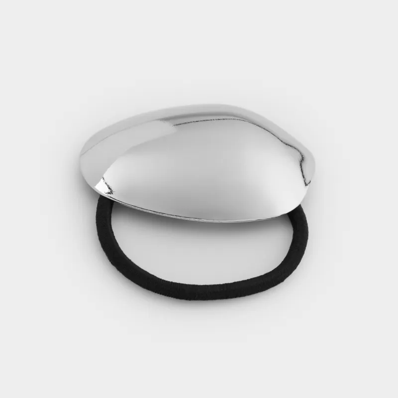 Резинка для волос, 5 см, металл, серебристая, Hair silver