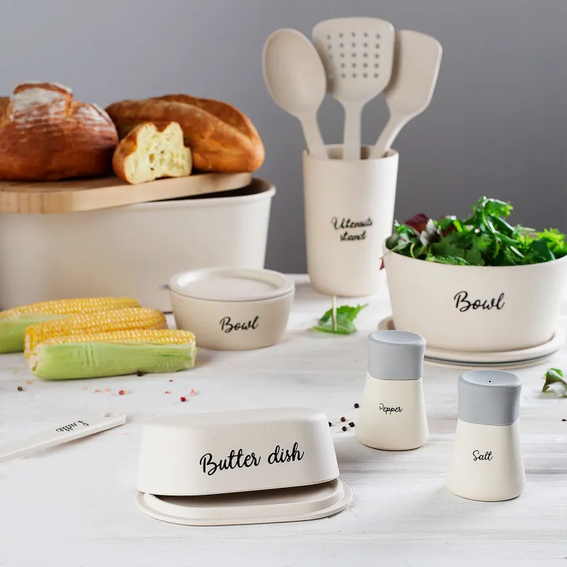 Масленка, 16 см, бамбук, овальная, Creme, image-1