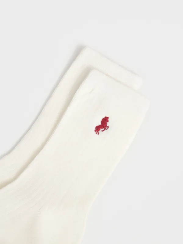 Носки в рубчик, молочные, Rubchik font, image-2