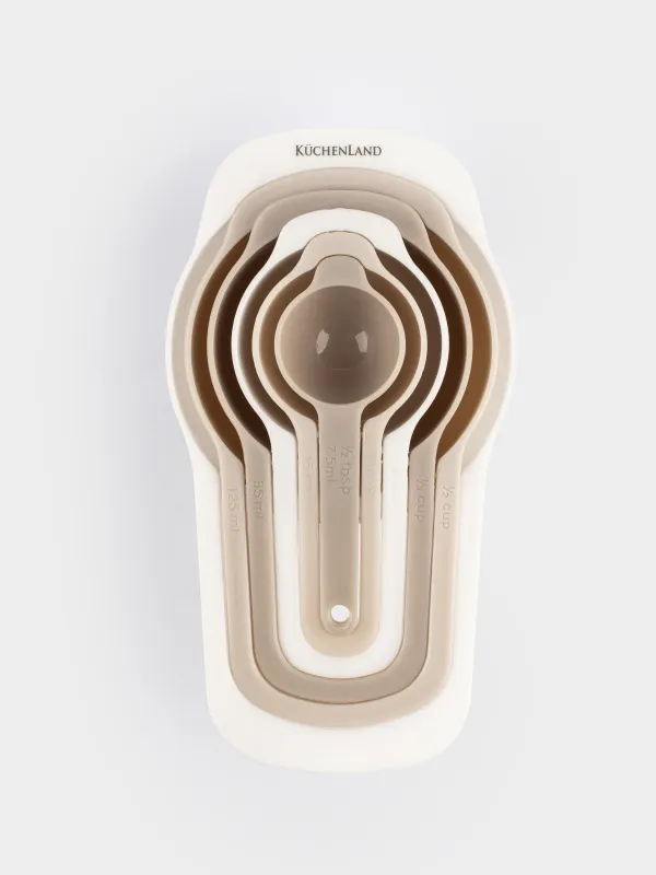 Набор мерных ложек, 6 шт, пластик, бежево-кремовые, Bakery, image-7