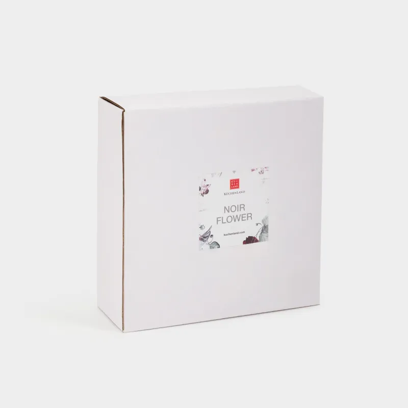 Кесе, 14х5 см, фарфор N, ақ, алтын жиектері бар, Гүлденген бақ, Нуар гүлі, image-4