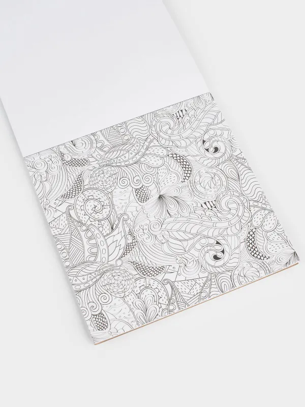 Бояуға арналған альбом, 21х21 см, 24 парақ, жарқыраған, Гүлдер мен жануарлар, Draw creative, image-3