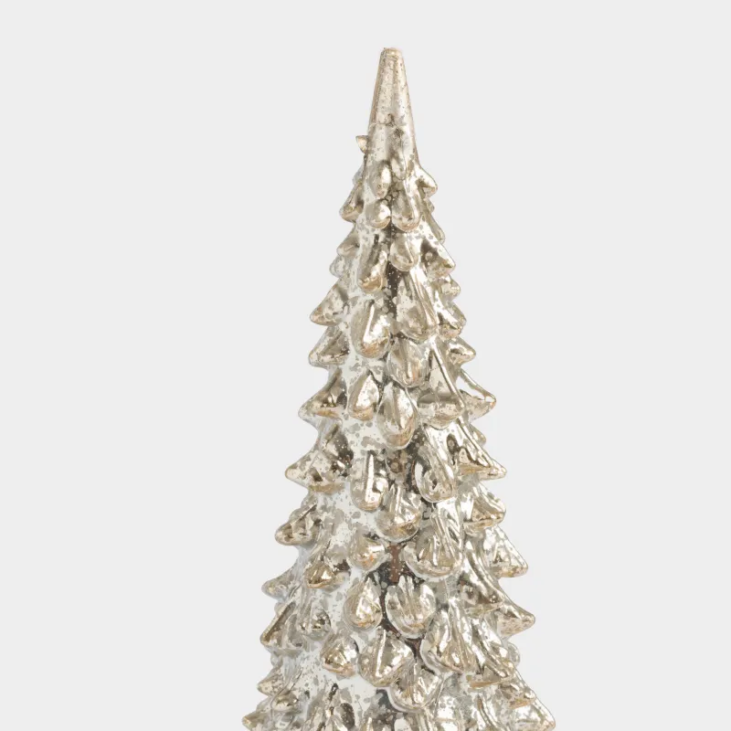 Мүсінше, жарықтандырылған, 16 см, пластик, шампан, Жарқыраған шырша, Patina, image-3