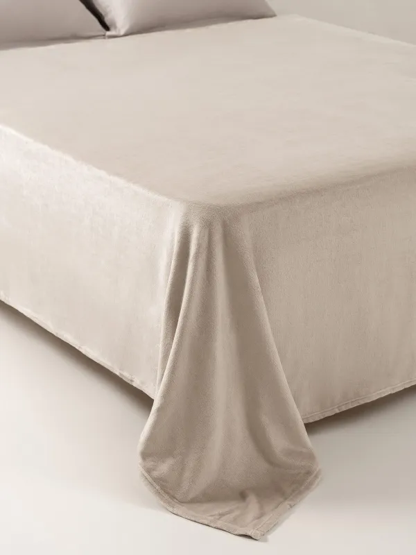 Төсек жапқыш, 220х240 см, фланель, сұр, Flannel, image-2