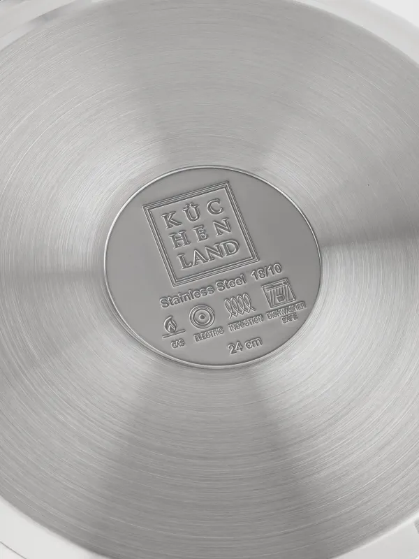 Таба, 24 см, қапталған, болат, Silver Stone, image-9