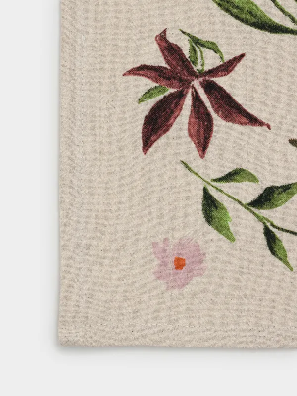 Асүйлік сүлгі, 40х60 см, мақта, сарғылт-қоңыр, Гүлдер мен жапырақтар, Meadow, image-3