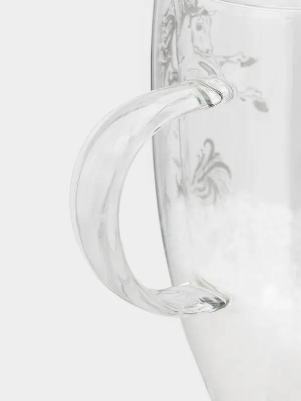 Саптыаяқ, 450 мл, шыны Б, ішінде жылтыр және қар бар, Жылқылар, Air decor, image-3