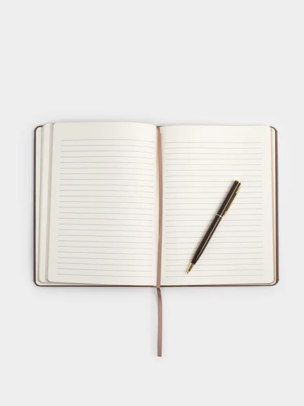 Блокнот для записей, 15х20 см, 80 л, с ручкой, полиуретан, коричневый, Лошадь, B&G, image-7