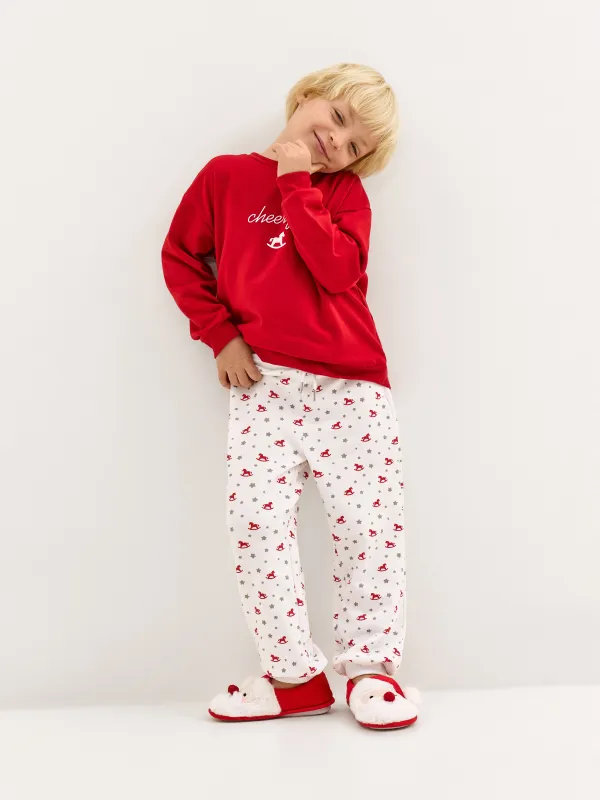 Комплект детский, домашний, р. 104 см, полиэстер/вискоза, красно-белый, Jodie-k, image-6