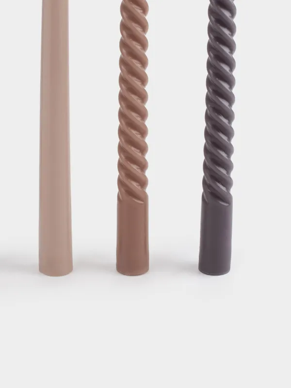 Свеча, 26 см, 4 шт, тонкая, Спираль, Spiral shape, image-2