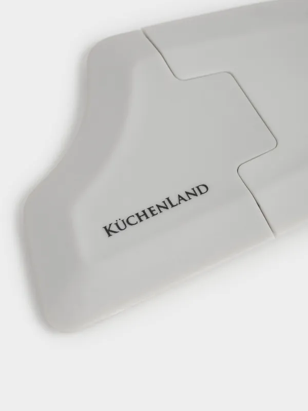 Скребок для мытья на кухне, 11 см, 2 насадки, силикон/сталь/пластик, серый, Soft kitchen, image-4