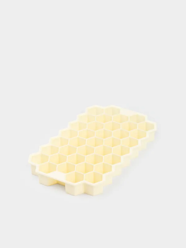 Форма для льда и шоколада, 20 см, 24 отд, силикон, молочная, Соты, Honey, image-2