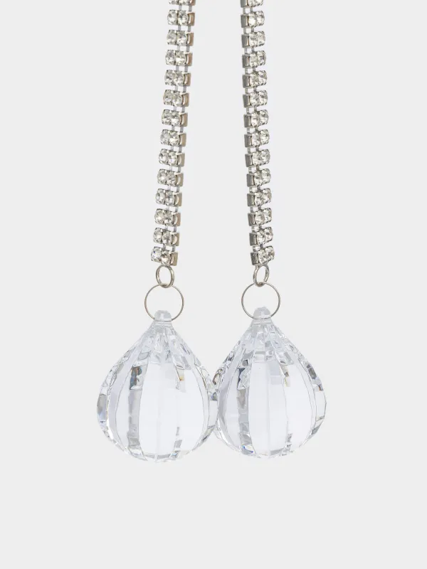 Шырша ойыншығы, 37 см, пластик/металл, кәріптас, Кристалдары мен страздары бар салпыншақ, Ice crystal, image-1