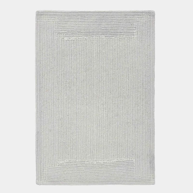 Жуынатын бөлмеге арналған кілемше, 40x60/50x80см, 2 дана, сырғанауға қарсы, мақта, ашық сұр, Metric, image-5