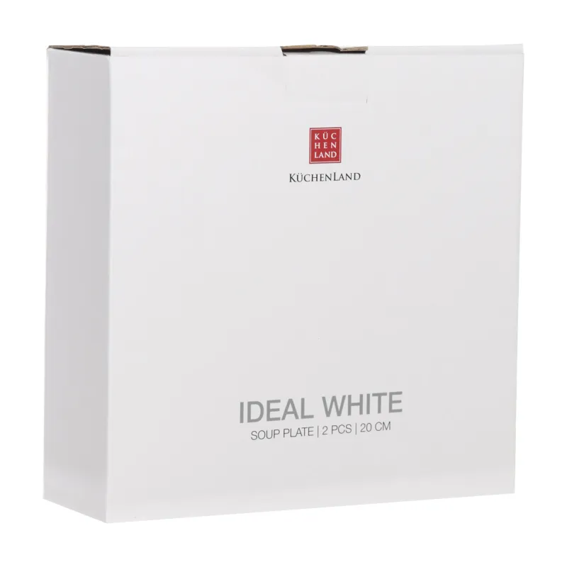 Сорпа табақшасы, 20х5 см, 2 дана, Фарфор F, ақ, идеалды ақ, image-3