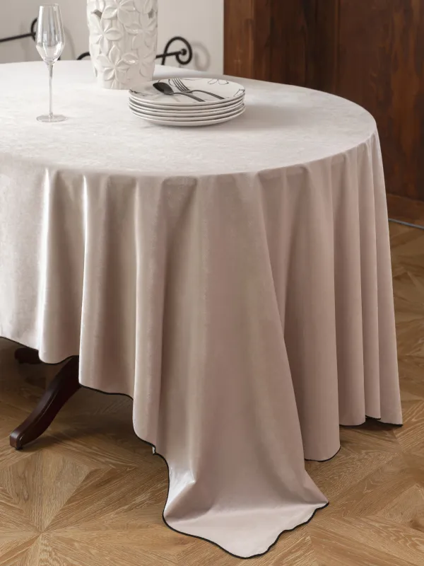 Скатерть, 160х160 см, бархат, Черный кант, Velvet framed, image-6