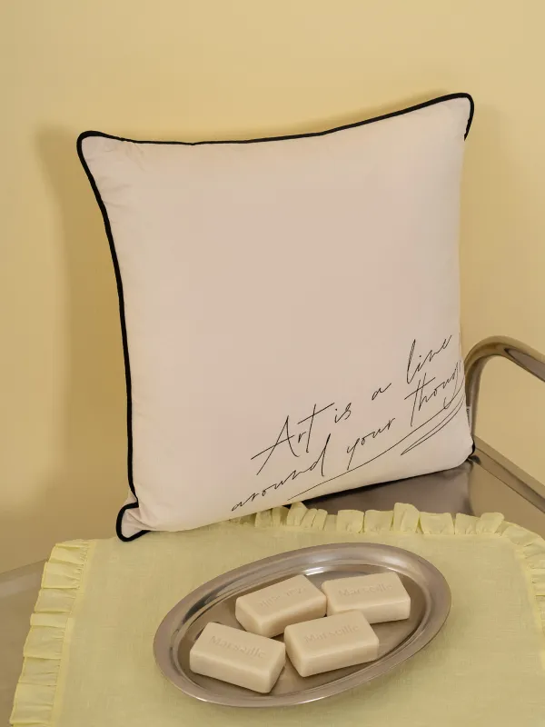Подушка декоративная, 45х45 см, Art is a line around your thoughts, Scroll, image-3