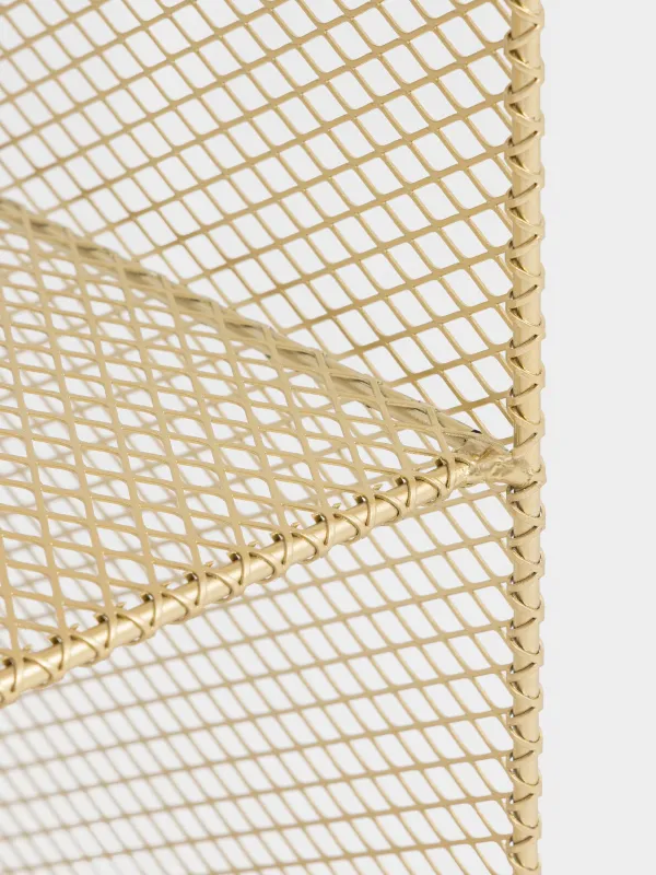 Этажерка, 2-х ярусная, 30х30х64 см, металл, золотистая, Compact gold, image-3