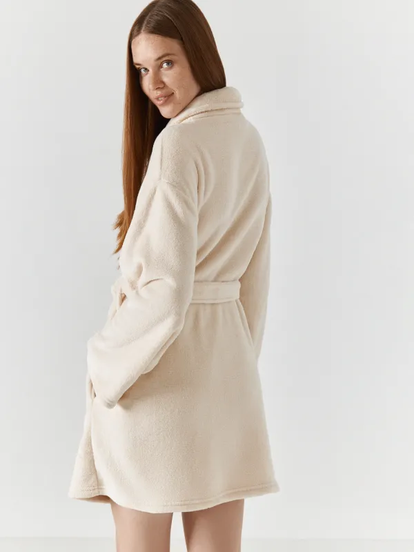 Халат с длинным рукавом, молочный, Letisha, image-3