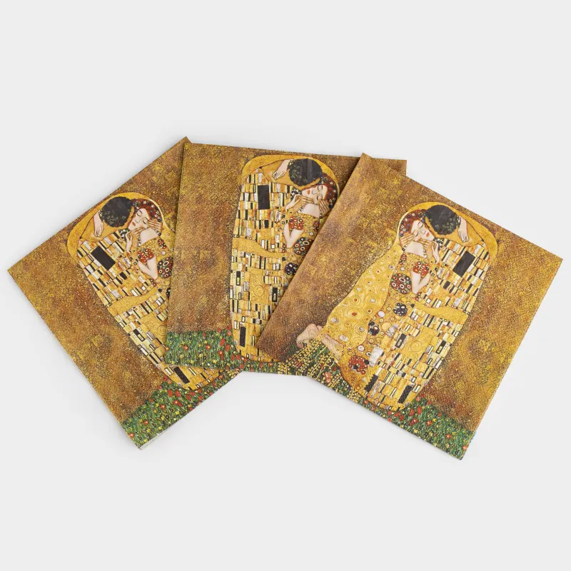 Қағаз майлықтар, 33х33 см, 20 дана, Климт, Поцелуй, Art поцелуй, image-2
