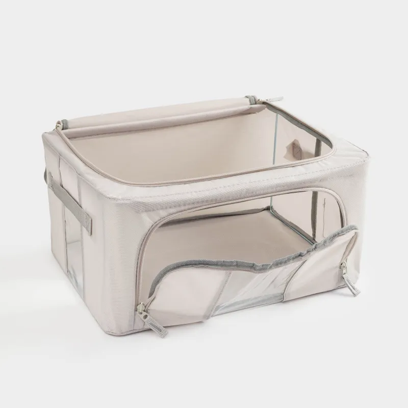 Заттарға арналған ұйымдастырушы- қорап, 40х30х20 см, сыдырма, оксфорд, сұр, Pedant, image-6