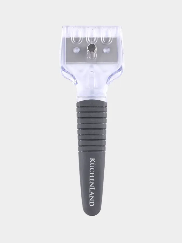 Шыны-керамикалық плитаға арналған қырғыш, 16 см, 3 пышақ, пластик/болат, Қара, Black style, image-0