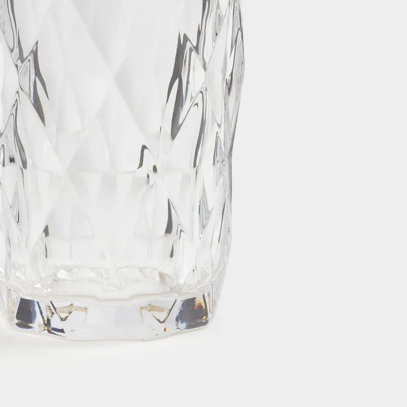 Стақан, 12 см, 340 мл, шыны Р, алтын жиегі бар, Rhomb gold, image-3