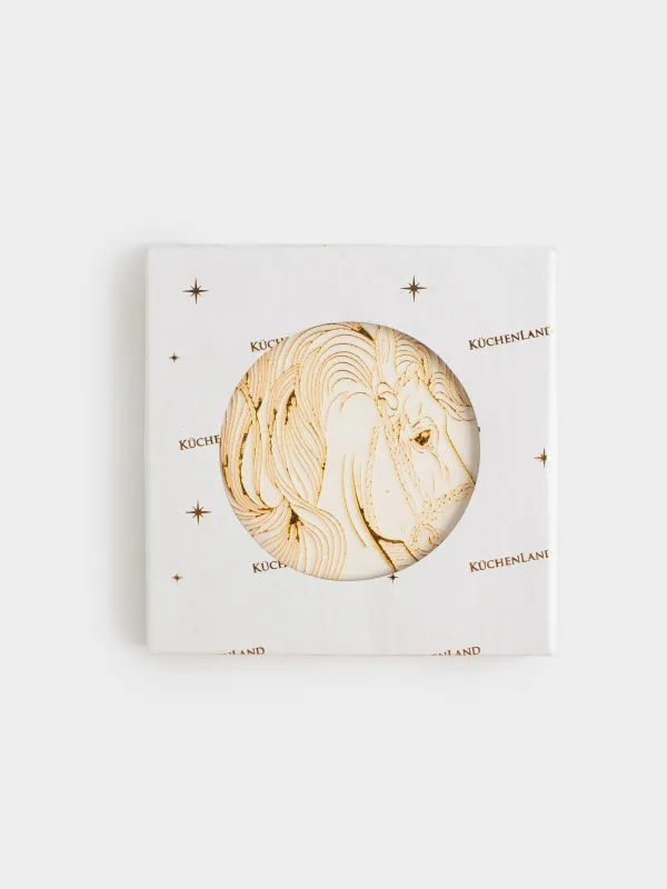 Подставка под кружку, Золотистая лошадь, Horse gold, image-4