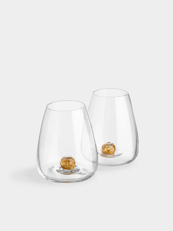 Стақан, 11 см, 460 мл, 2 дана, хрусталь шыны, Кәріптас шар, Sorento, image-1