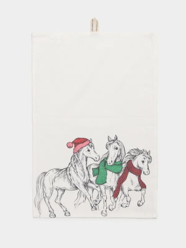 Полотенце кухонное, 40х60 см, 3 шт, Horse trio, image-1