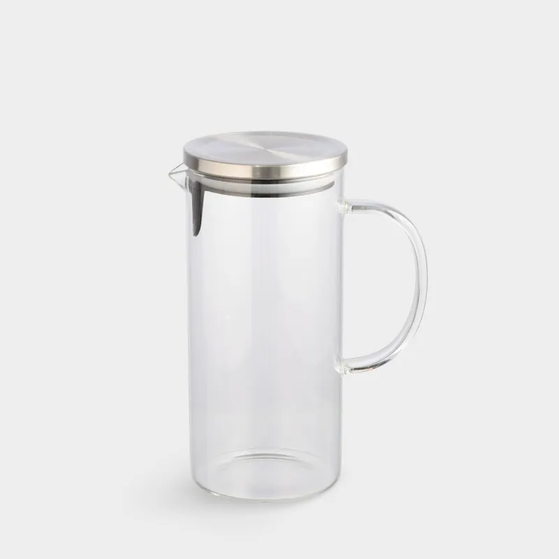 Кувшин, 1,2 л, с крышкой-фильтром, стекло Б/сталь, Classic