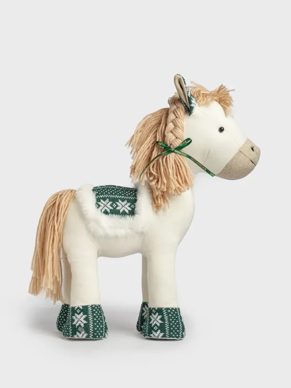 Ойыншық, 35 см, жұмсақ, қозғалмалы аяқтары бар, полиэстер, сарғылт-қоңыр-жасыл, Жылқы, Horse toy, image-4
