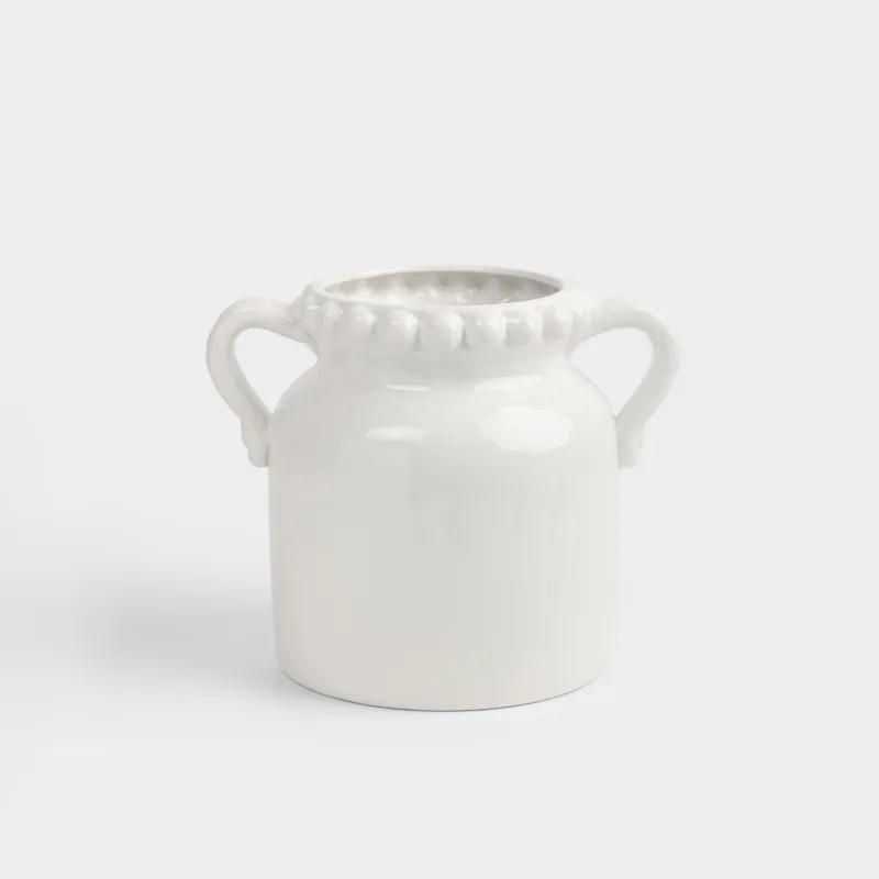 ЖИЫНТЫҚТАМА Кашпо, 21 см, керамика, сүт түстес, Festive mood