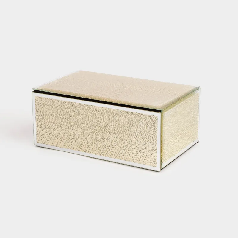 Зергерлік қобдиша, 21х13 см, шыны, алтын, Жылан принті, Snake print