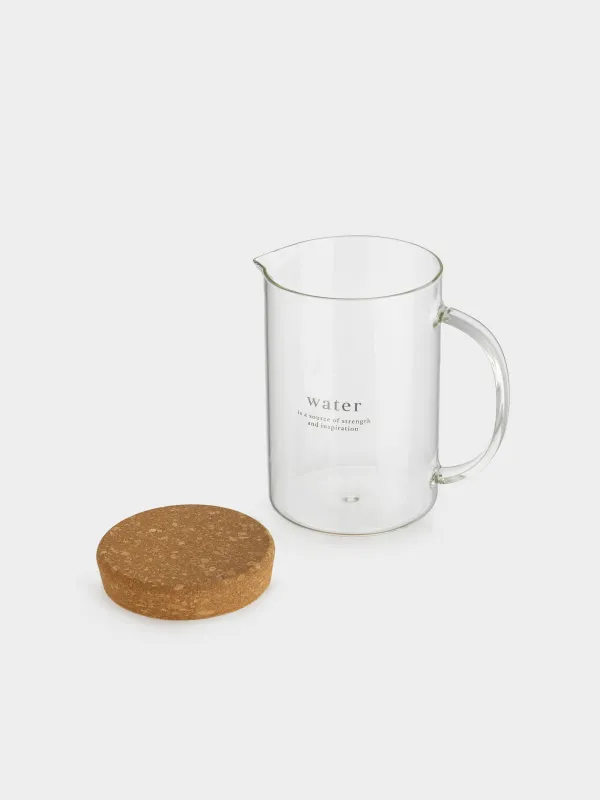 Құмыра, 1,7 л, қақпағы бар, шыны Б/тығын, Clear font, image-3