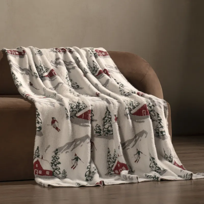 Плаид, 130х170 см, мақта/нейлон, сүтті қызыл, Бұғы және Үйлер, Morne