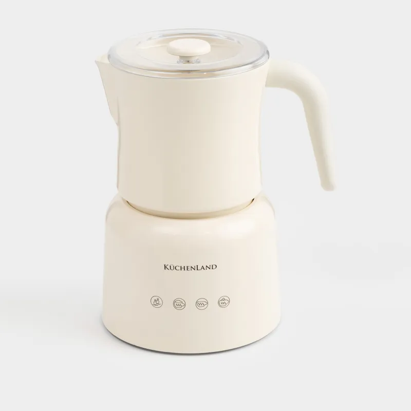 Электр турка, 250 мл, сүт түстес көпірткіш функциясы бар, сарғылт-қоңыр, Vintage kitchen