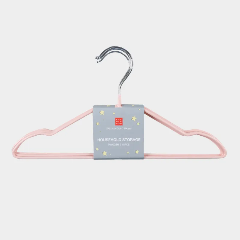 Ілгіш-иықтар, 28 см, 5 дана, балалар, қапталған металл, қызғылт, Colorful house, image-2