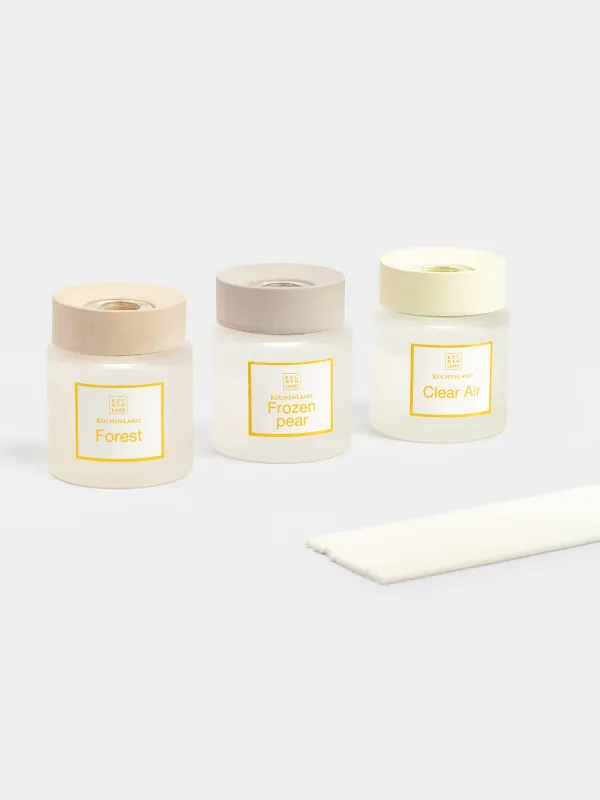 Ароматический диффузор, 40 мл, 3 шт, Frozen Pear, Forest, Clear Air, Pastel, image-2