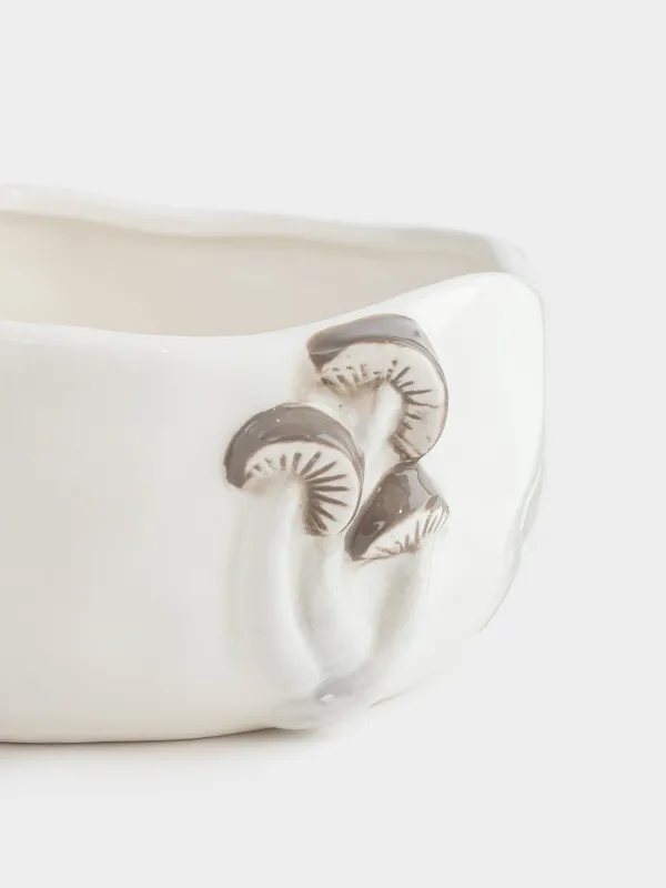 Салат ыдысы, 17х7 см, мл, керамика, сүт түстес, Саңырауқұлақтар, Slight frost, image-2