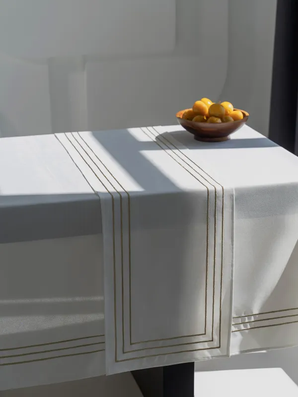 Дорожка настольная, 40х160 см, Линии, Trim gold, image-7