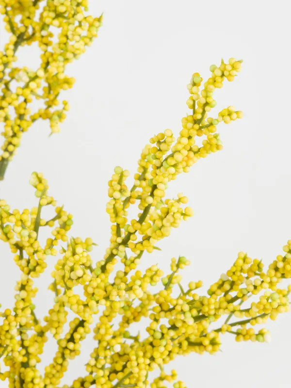 Ветка декоративная, 78 см, пенопласт/металл, Желтые ягоды, Flower garden, image-3