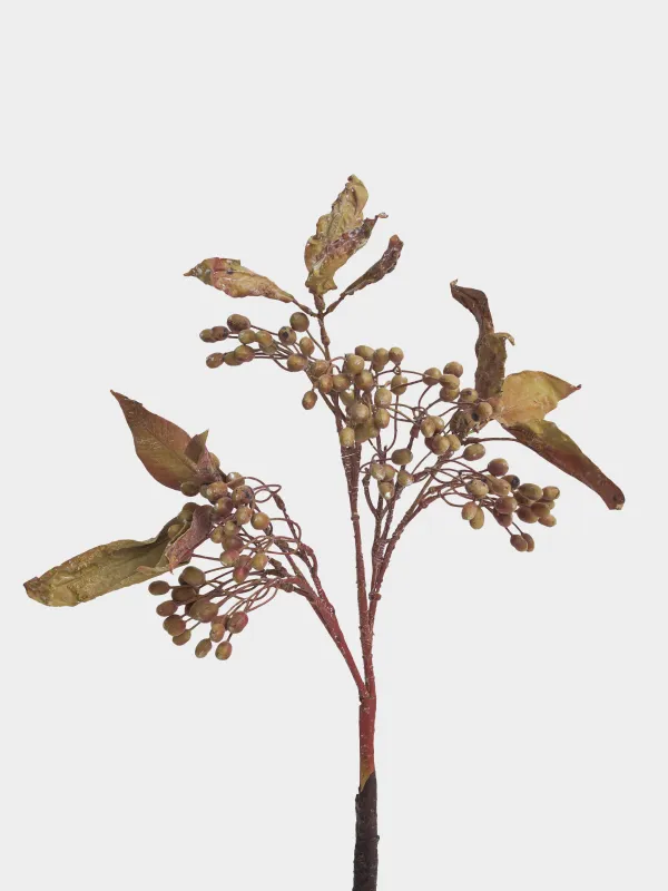 Ветка декоративная, 94 см, полиэтилен/бумага, Осенние ягоды, Colors autumn decor, image-1