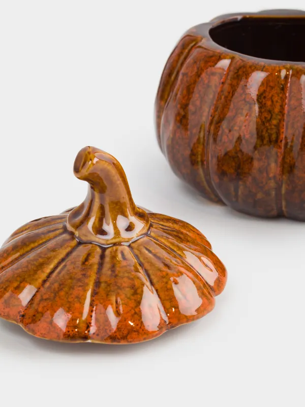 Сақтау ыдысы, 16х15 см, мл, фарфор Р, қызғылт сары-қоңыр, Асқабақ, Forest symphony, image-2