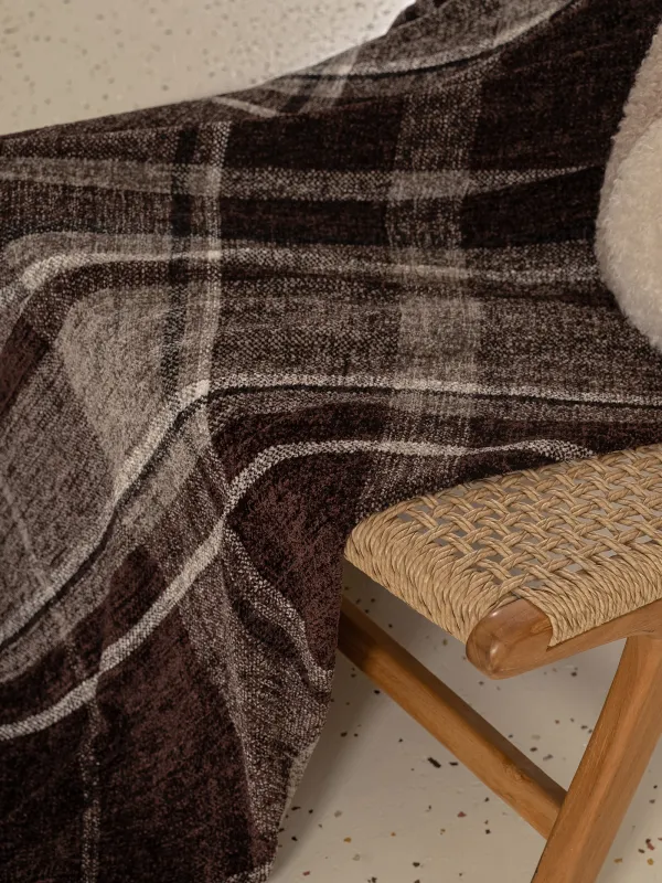 Жамылғы, 130х170 см, шашағы бар, шениль, қоңыр, Тор, Hazel, image-1