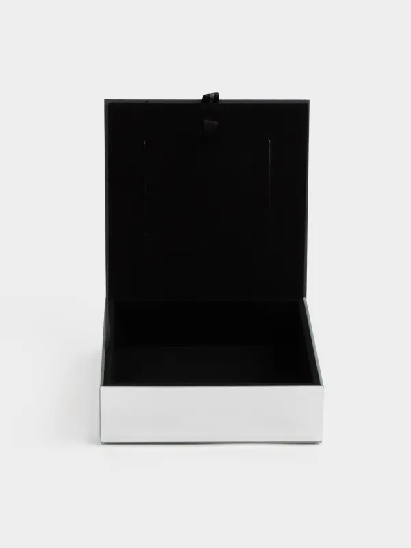 Шкатулка для украшений, 15х15 см, с фотографией, стекло, зеркальная, Glossy, image-4