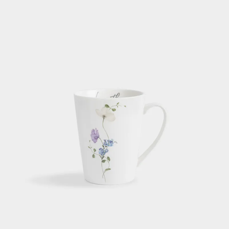 Кружка, 420 мл, фарфор N, белая, Полевые цветы, Cowslip