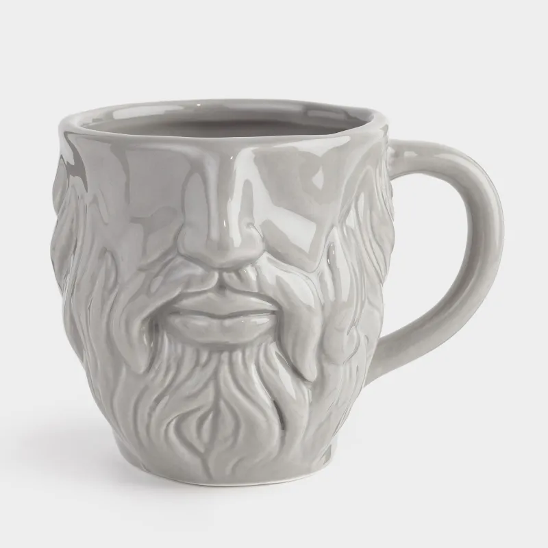 Саптыаяқ, 450 мл, керамика, сұр, Сақалды адам, Brutal, image-0