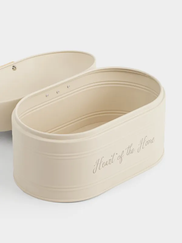 Хлебница, 25x18х18 см, металл/бамбук, овальная, бежевая, Gusto, image-3